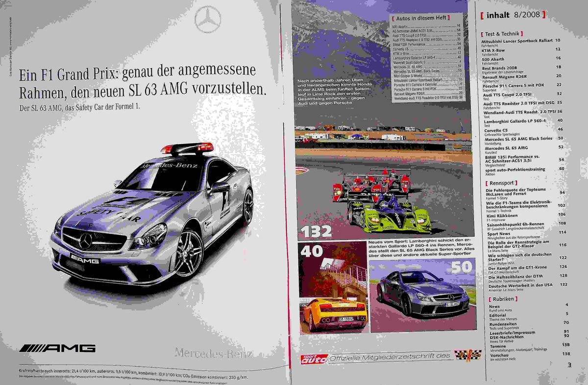 Inhaltsverzeichnis Sport Auto 08/2008