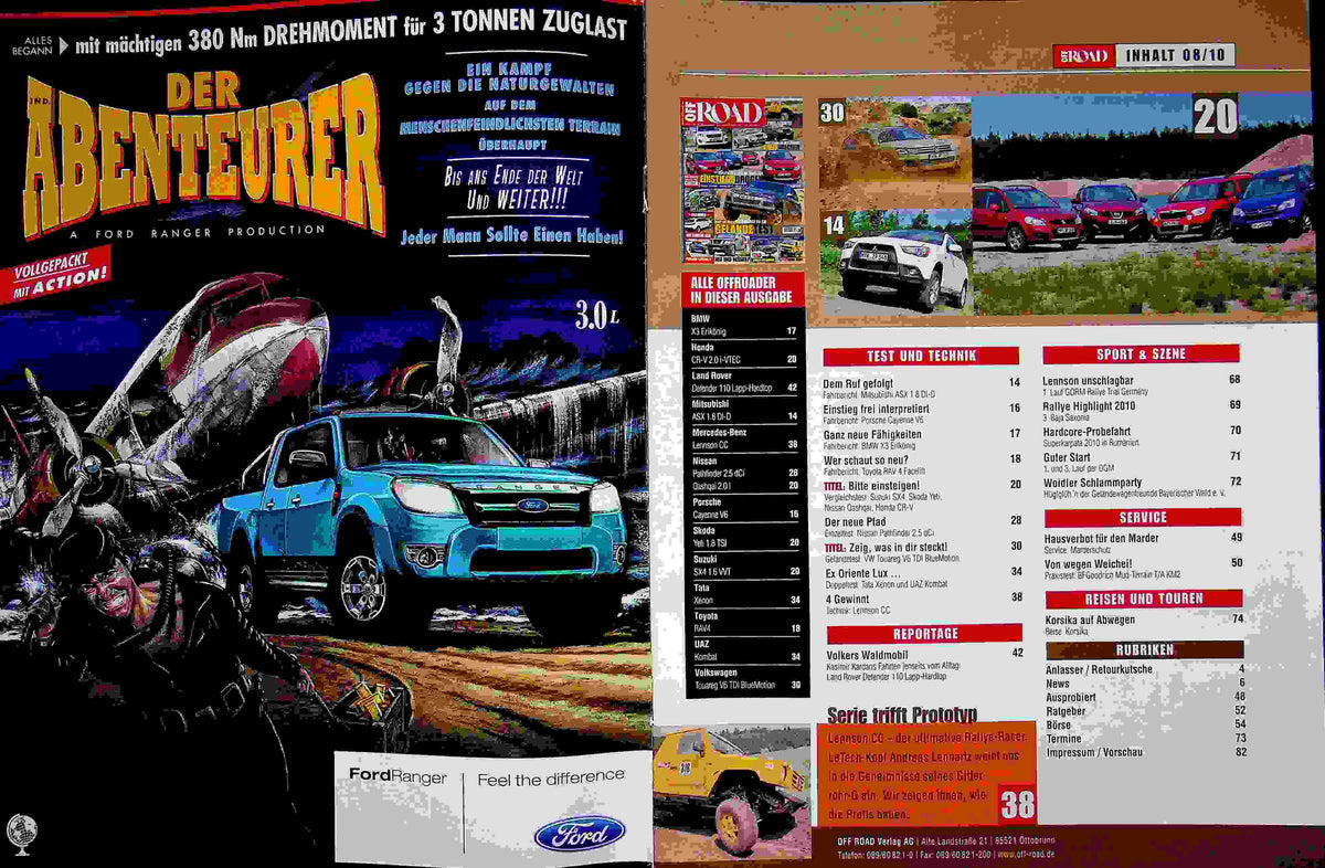 Inhaltsverzeichnis Offroad 08/2010