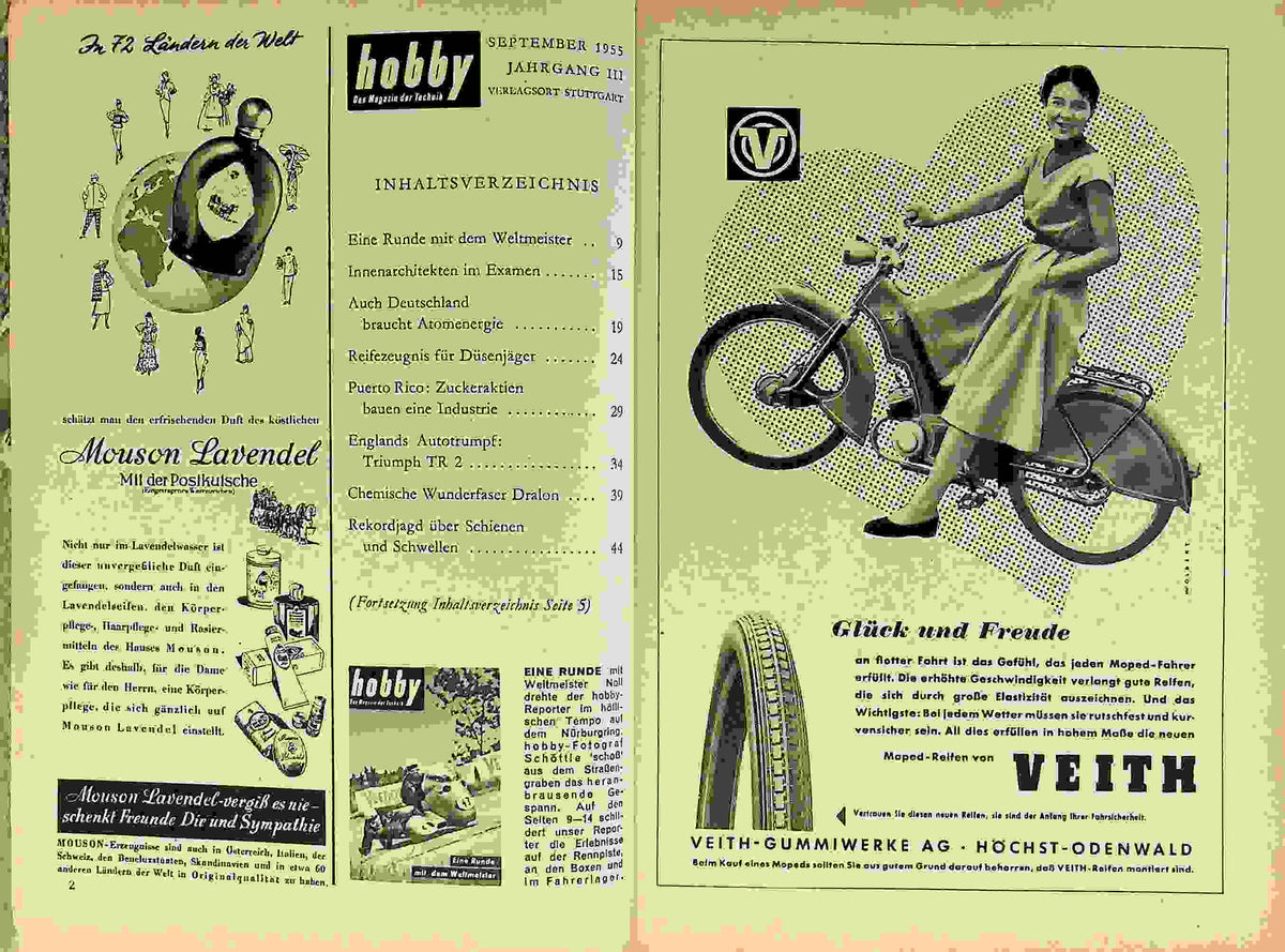 Inhaltsverzeichnis Hobby 09/1955