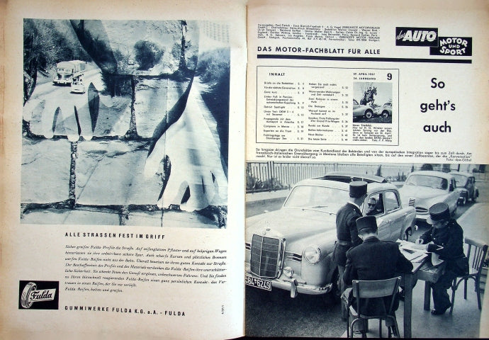Inhaltsverzeichnis Auto Motor und Sport 09/1957