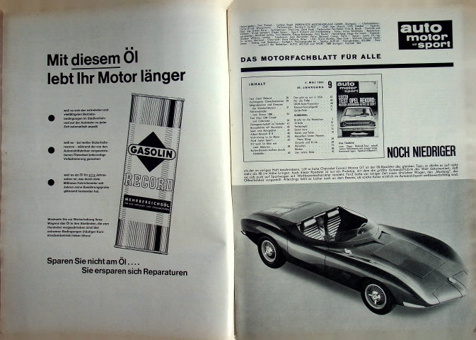 Inhaltsverzeichnis Auto Motor und Sport 09/1963
