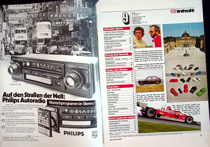 Inhaltsverzeichnis Sport Auto 09/1977