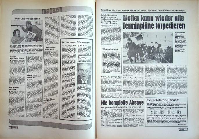 Inhaltsverzeichnis Kicker 09/1979