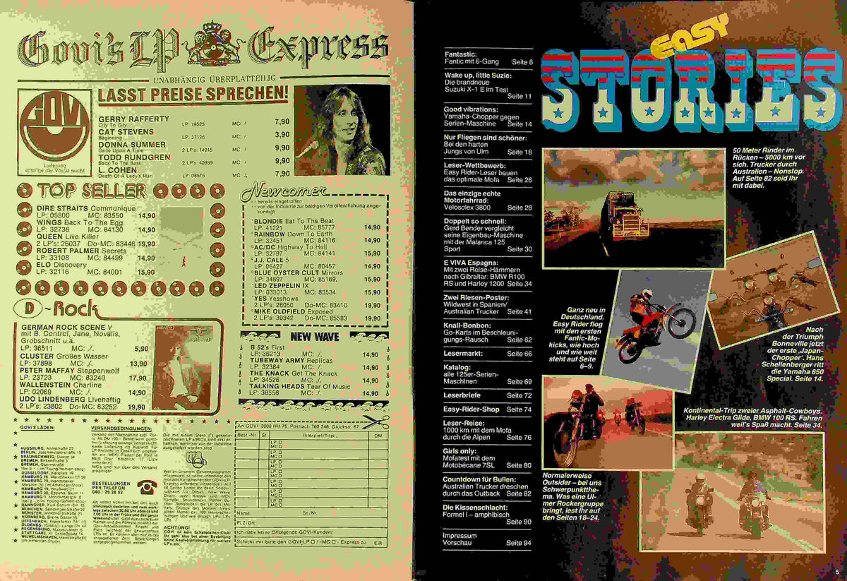 Inhaltsverzeichnis Easy Rider 09/1979