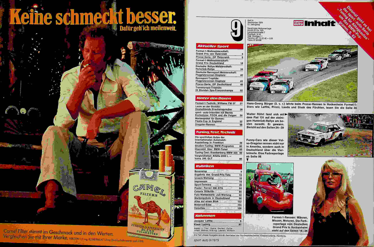 Inhaltsverzeichnis Sport Auto 09/1979