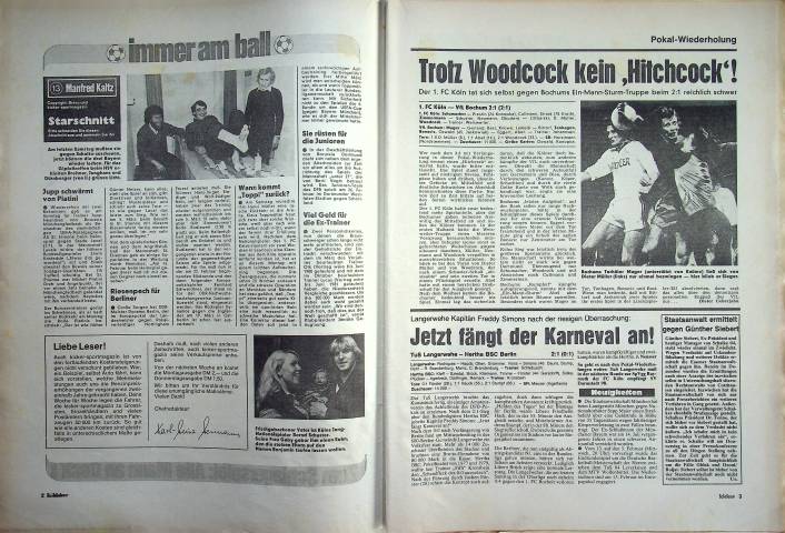 Inhaltsverzeichnis Kicker 09/1980