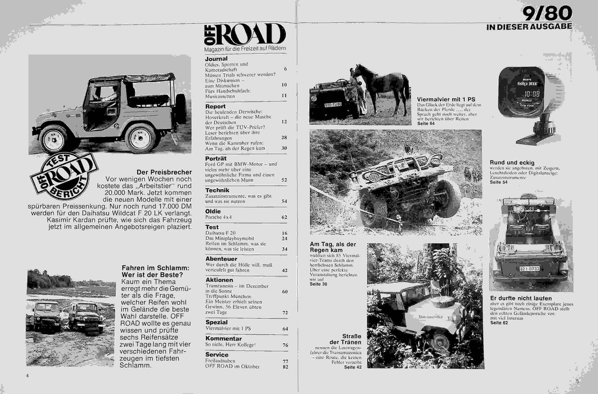 Inhaltsverzeichnis Offroad 09/1980