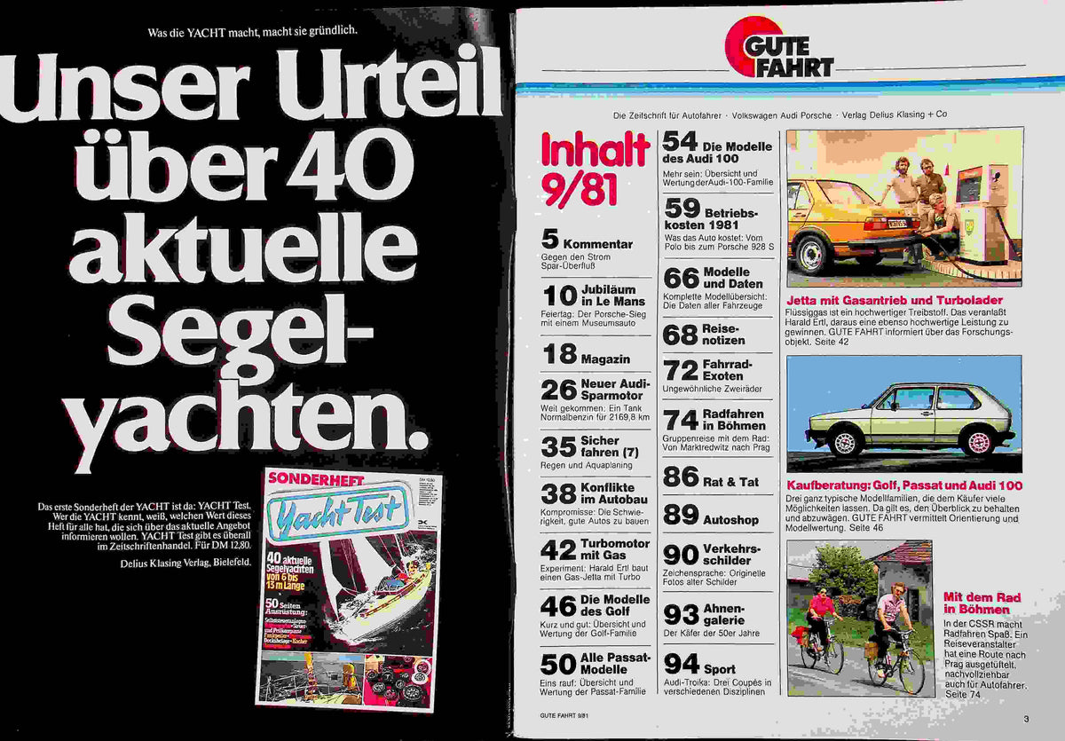 Inhaltsverzeichnis Gute Fahrt 09/1981