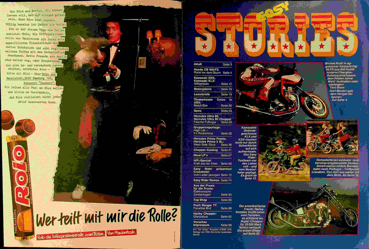Inhaltsverzeichnis Easy Rider 09/1981