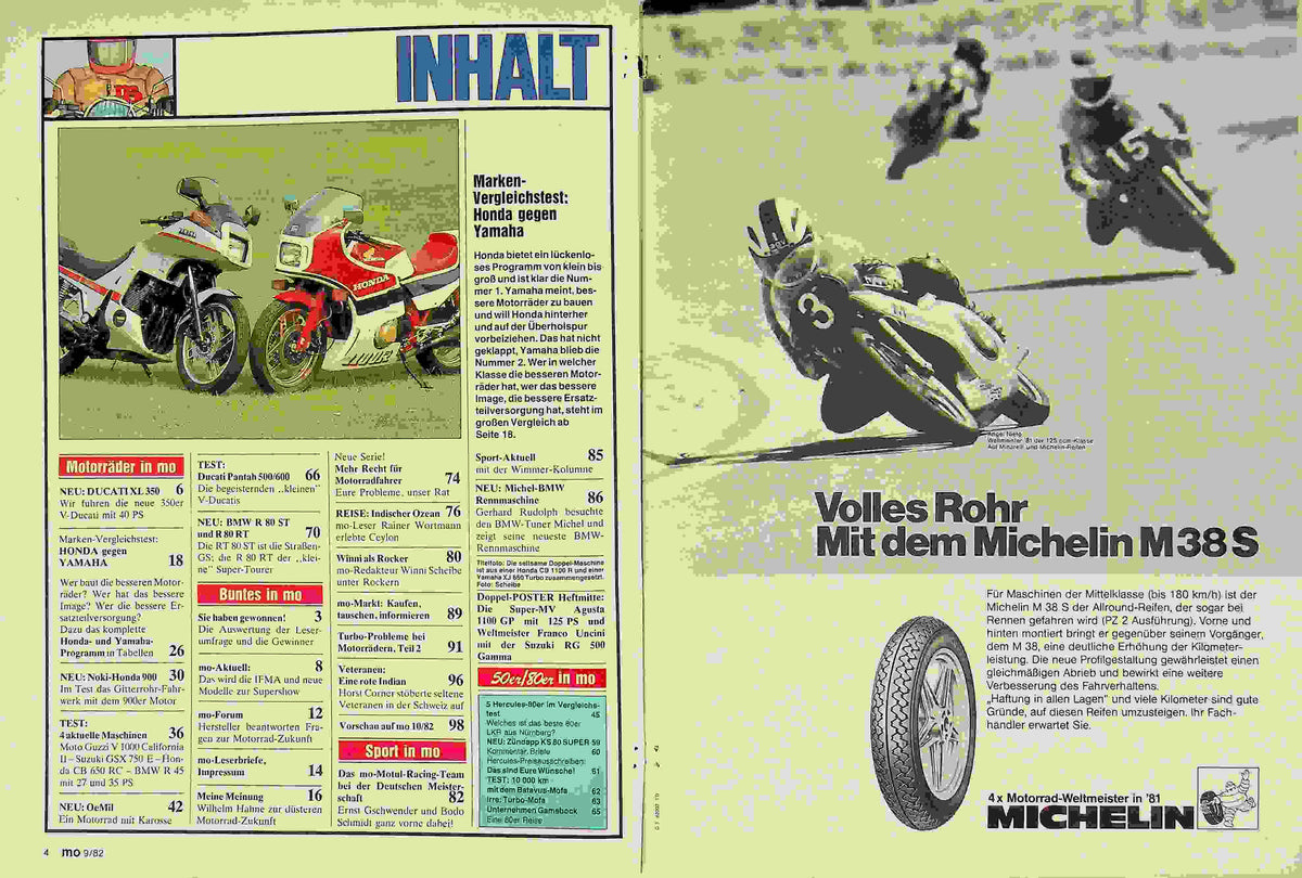 Inhaltsverzeichnis MO Magazin 09/1982