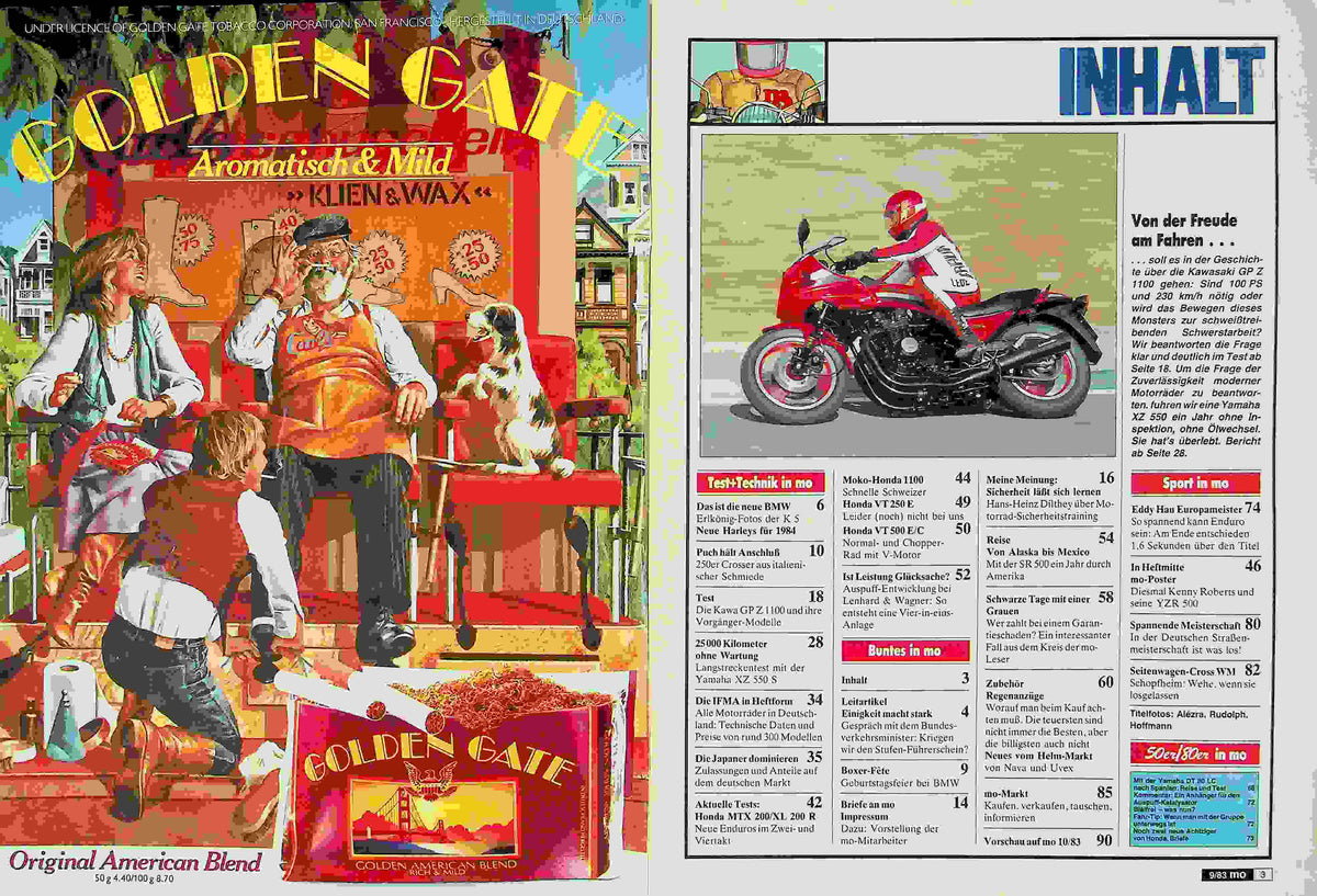 Inhaltsverzeichnis MO Magazin 09/1983