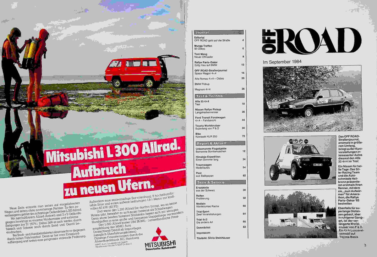 Inhaltsverzeichnis Offroad 09/1984
