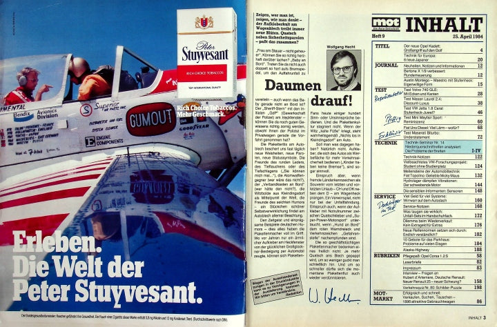 Inhaltsverzeichnis MOT 09/1984