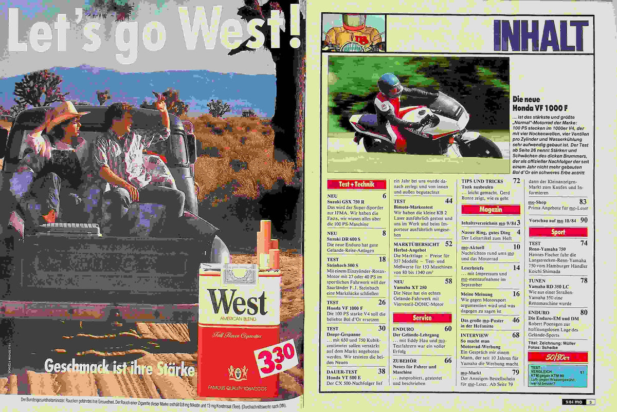 Inhaltsverzeichnis MO Magazin 09/1984