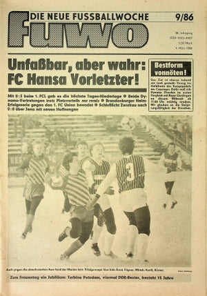 Fuwo Fussballwoche 09/1986