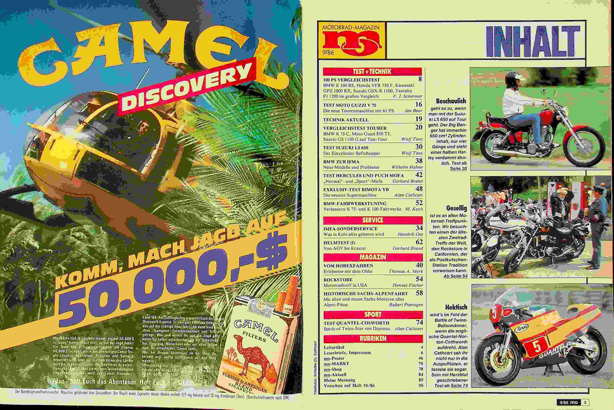 Inhaltsverzeichnis MO Magazin 09/1986