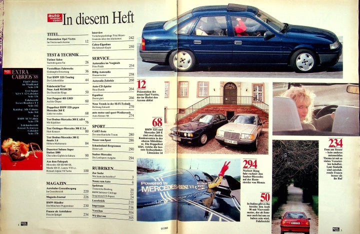 Inhaltsverzeichnis Auto Motor und Sport 09/1988