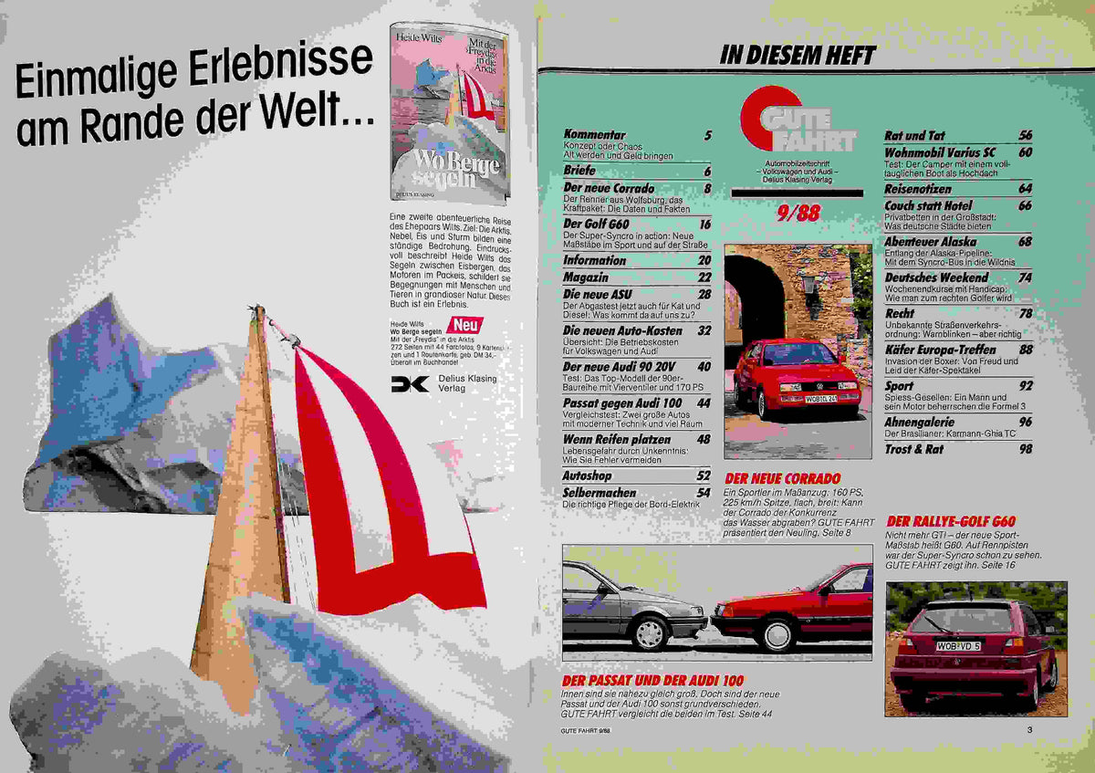 Inhaltsverzeichnis Gute Fahrt 09/1988