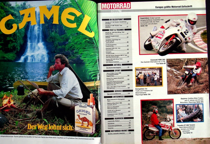Inhaltsverzeichnis Motorrad 09/1988