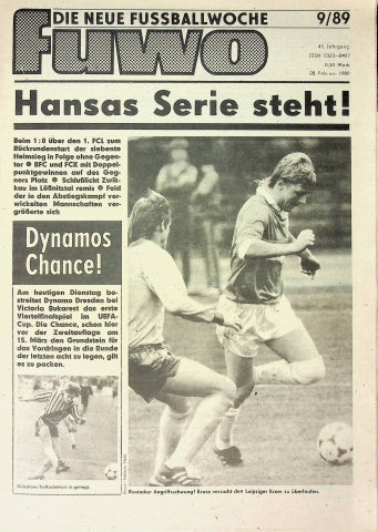 Fuwo Fussballwoche 09/1989