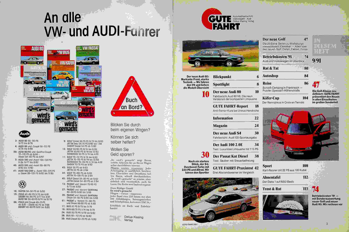 Inhaltsverzeichnis Gute Fahrt 09/1991