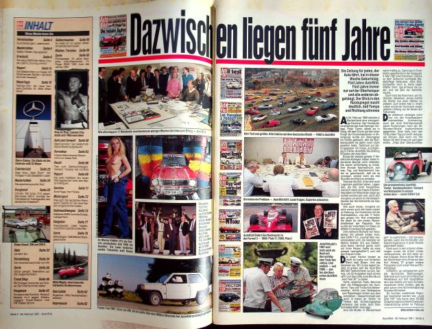 Inhaltsverzeichnis Auto Bild 09/1991