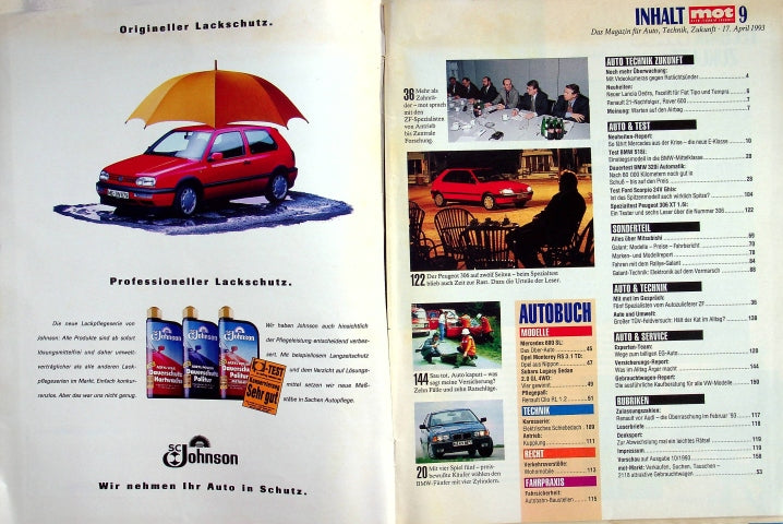 Inhaltsverzeichnis MOT 09/1993