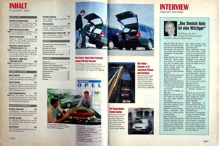 Inhaltsverzeichnis MOT 09/1994