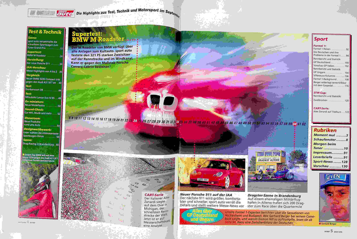 Inhaltsverzeichnis Sport Auto 09/1997