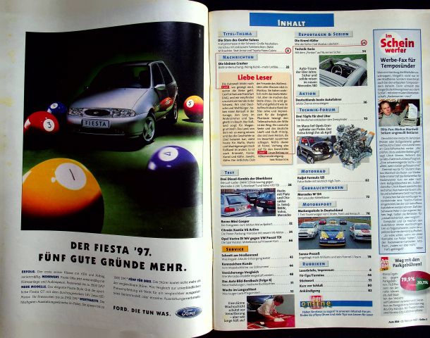 Inhaltsverzeichnis Auto Bild 09/1997