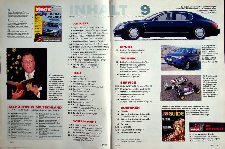 Inhaltsverzeichnis MOT 09/1999