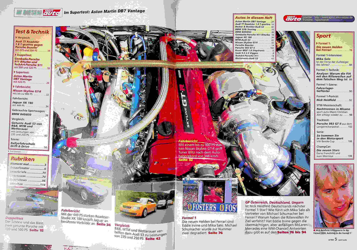 Inhaltsverzeichnis Sport Auto 09/1999