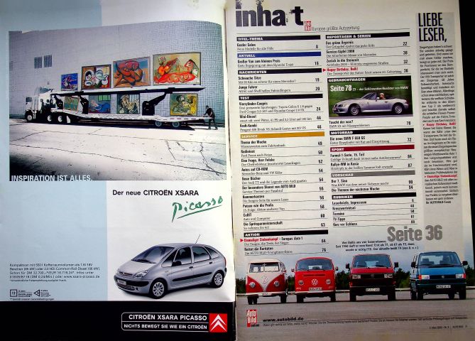 Inhaltsverzeichnis Auto Bild 09/2000