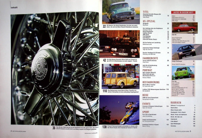 Inhaltsverzeichnis Motor Klassik 09/2002