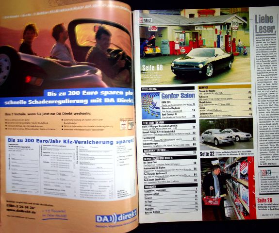 Inhaltsverzeichnis Auto Bild 09/2002
