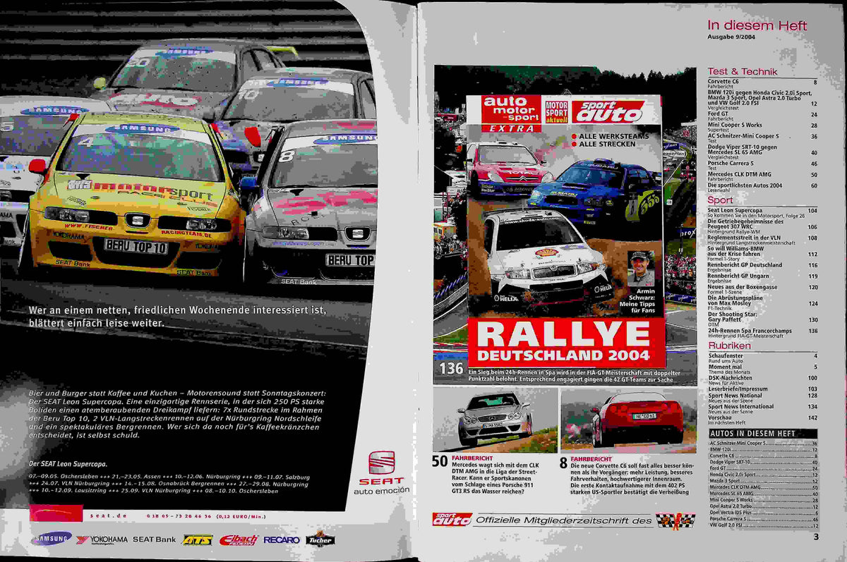 Inhaltsverzeichnis Sport Auto 09/2004