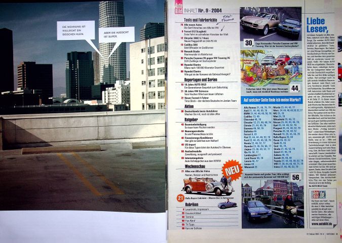 Inhaltsverzeichnis Auto Bild 09/2004