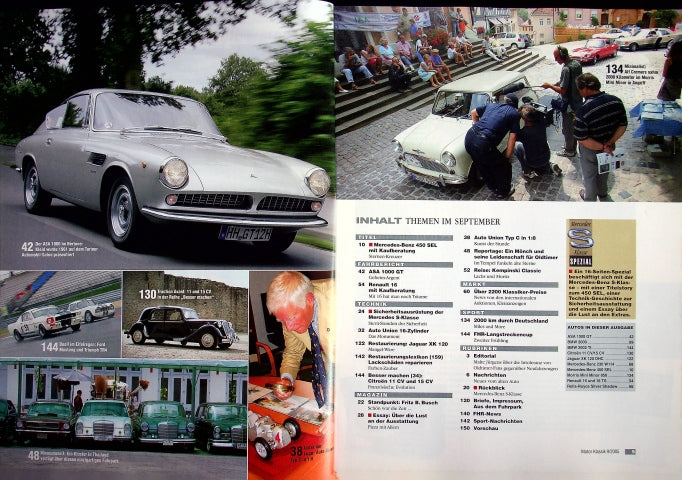 Inhaltsverzeichnis Motor Klassik 09/2005