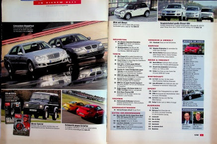 Inhaltsverzeichnis Auto Motor und Sport 09/2007
