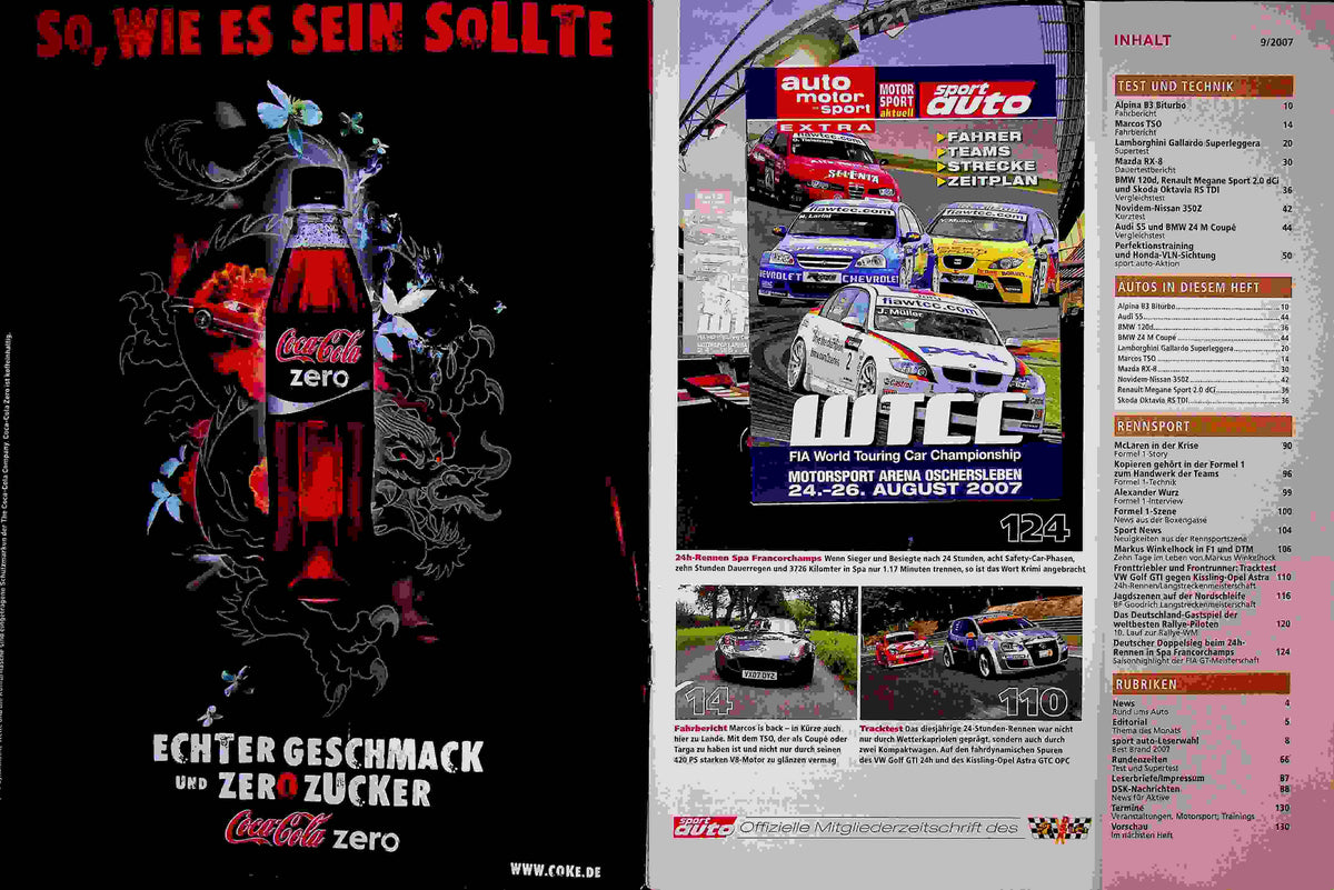 Inhaltsverzeichnis Sport Auto 09/2007