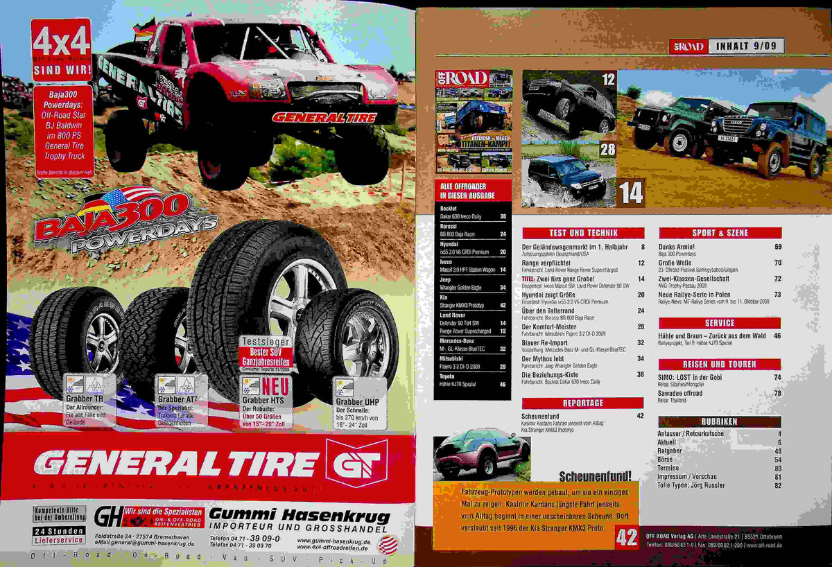 Inhaltsverzeichnis Offroad 09/2009
