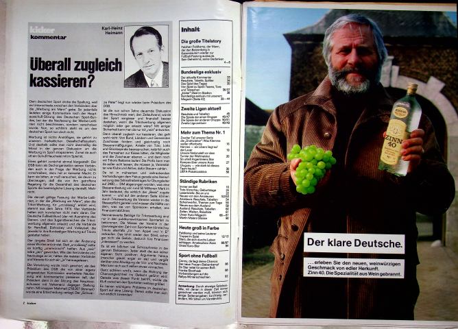 Inhaltsverzeichnis Kicker 100/1980