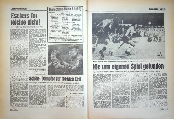 Inhaltsverzeichnis Kicker 101/1977