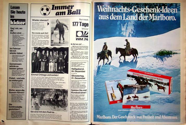 Inhaltsverzeichnis Kicker 102/1973