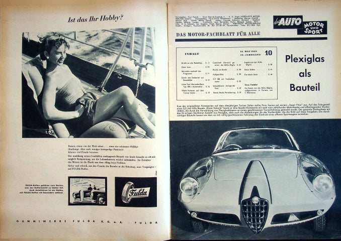 Inhaltsverzeichnis Auto Motor und Sport 10/1956