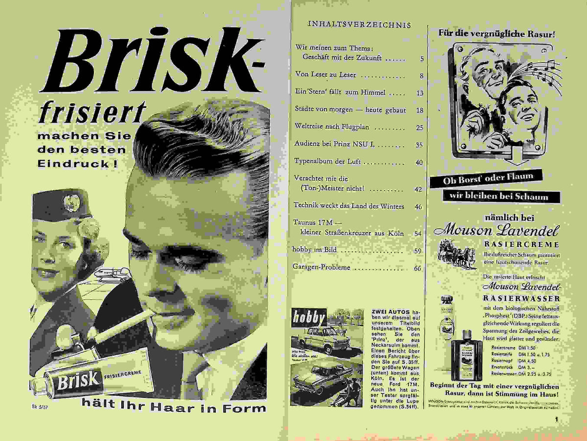 Inhaltsverzeichnis Hobby 10/1957