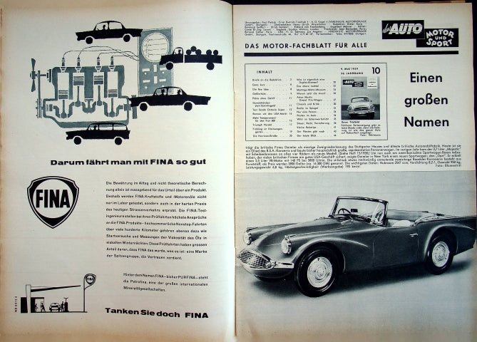Inhaltsverzeichnis Auto Motor und Sport 10/1959