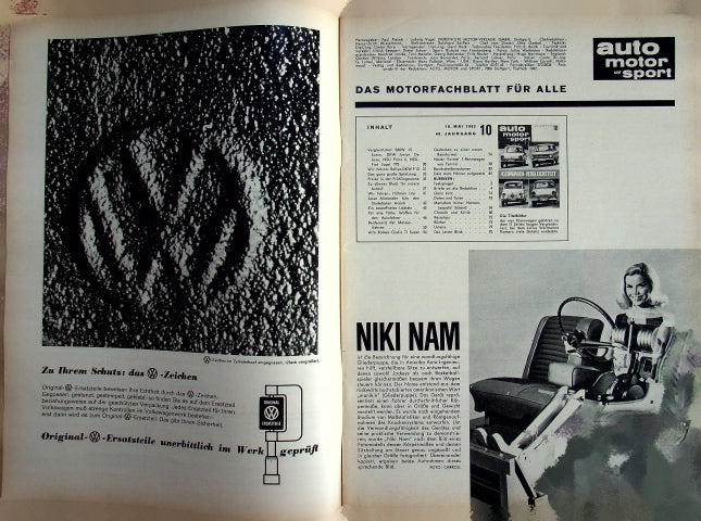 Inhaltsverzeichnis Auto Motor und Sport 10/1963