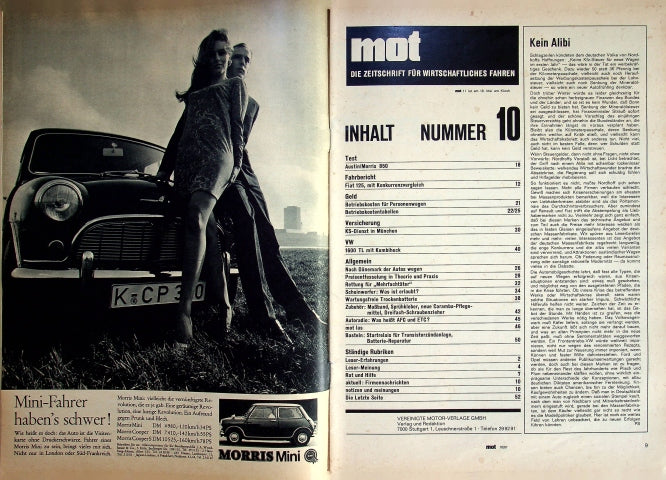 Inhaltsverzeichnis MOT 10/1967