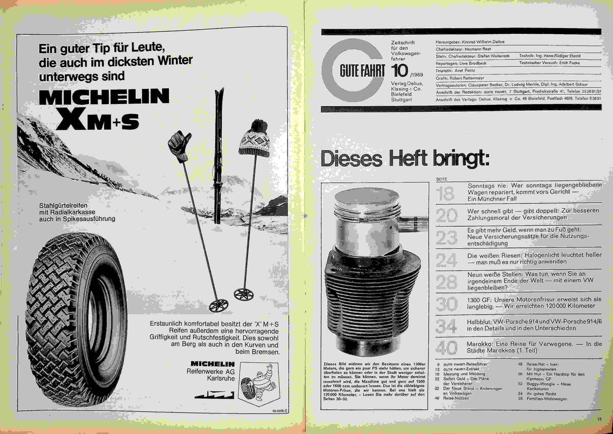 Inhaltsverzeichnis Gute Fahrt 10/1969